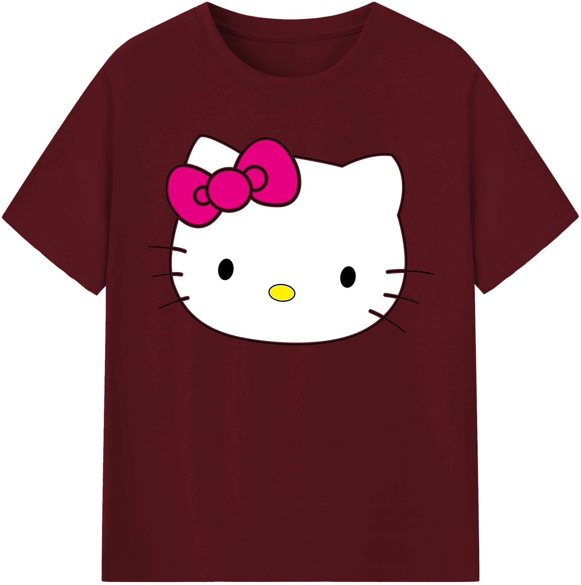 （画像用） Hello Kitty ハローキティ 綿100％半袖Tシャツ（フロントプリント）